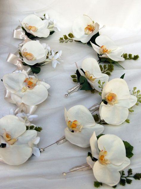 Orchid Buttoniere, Tropical Buttonhole, Orchid Buttonhole, Daisy Corsage, Flower Centrepieces, Orchid Corsages, Tropical Wedding Bouquets, Tropical Centerpieces, Filipino Wedding