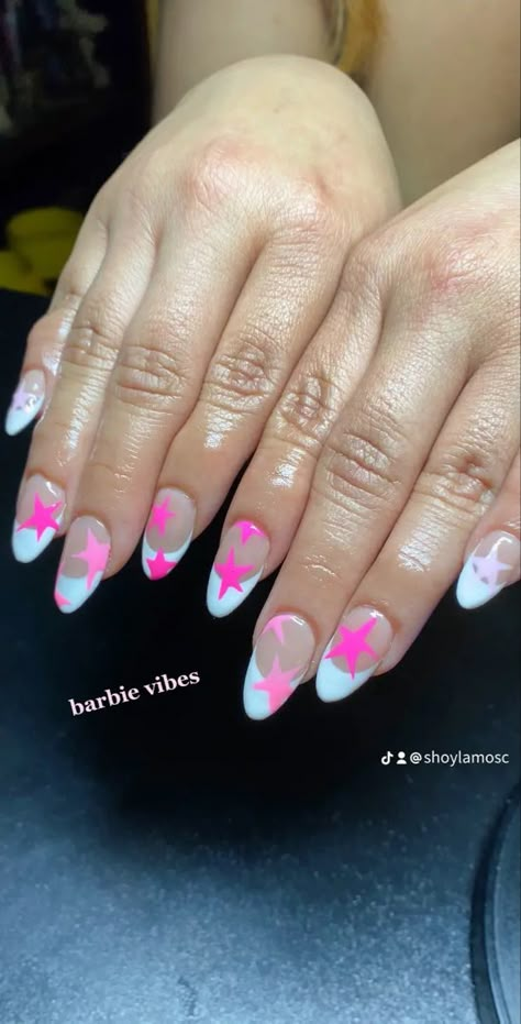 pink
french manicure
gelx
nails Cute Bright Nails Ideas, Fun Pink Acrylic Nails, Basic Nail Designs Almond, Cute Almond Nails Design Pink, Preppy Short Acrylic Nails, Cute Spring Break Nails Simple, Cute Summer Gel X Nails, Preppy Valentines Nails, Preppy Star Nails