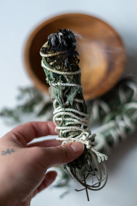 DIY Sage Smudge Stick Guide | Rise Gardens Benefits Of Sage, Sage Benefits, Red Sage, Magical Room, Burning Sage, Sage Smudging, Sage Smudge, Let It Burn, Fire Safe