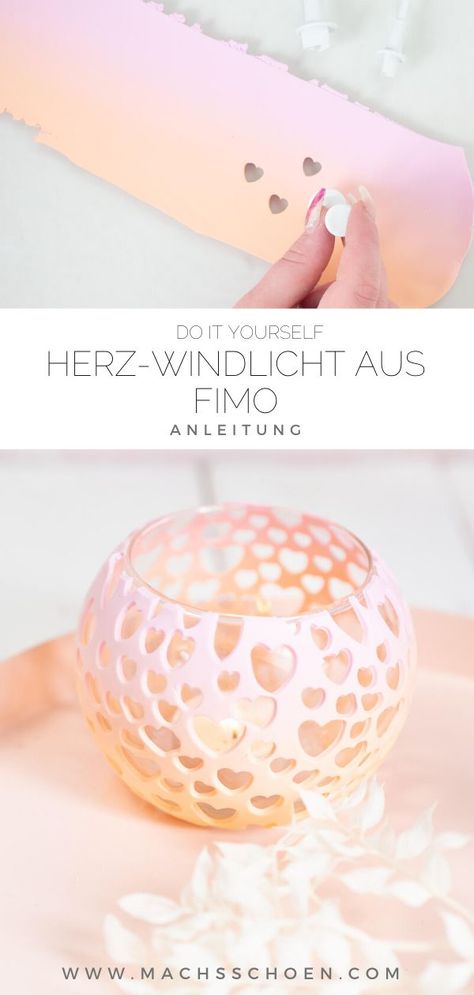 Ich zeige dir in meiner Schritt für Schritt Anleitung wie einfach du dieses Windlicht nachmachen kannst.   #windlicht #diy #sommerdiy #homedeko #diydeko Boho Modern Farmhouse, Fimo Beads, Cadeau Diy, Clay Flowers, Modern Boho, Do It Yourself, Potpourri, Piggy Bank, Art Diy