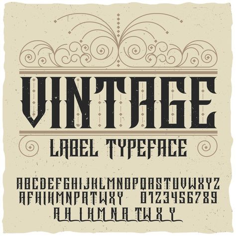 Font Calligraphy Alphabet, Sign Lettering Fonts, Distorted Text, Old School Fonts, Number Alphabet, Popular Free Fonts, Vintage Typeface, Typeface Poster, Font Vintage