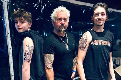 Guy Fieri Celebrates the Start of the New Year with Sons Hunter and Ryder Mark Ryder, The Food Network, My Goal In Life, Food Network Star, Guy Fieri, Household Tips, Scene Photo, Great Friends, Food Network