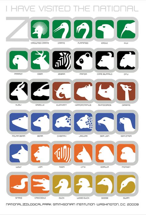 Washington National Zoo pictogram by Lance Wyman Zoo Signage, Lance Wyman, Zoo Logo, Zoo Project, Map Creator, Metro Map, Wayfinding System, Washington Usa, Best Icons