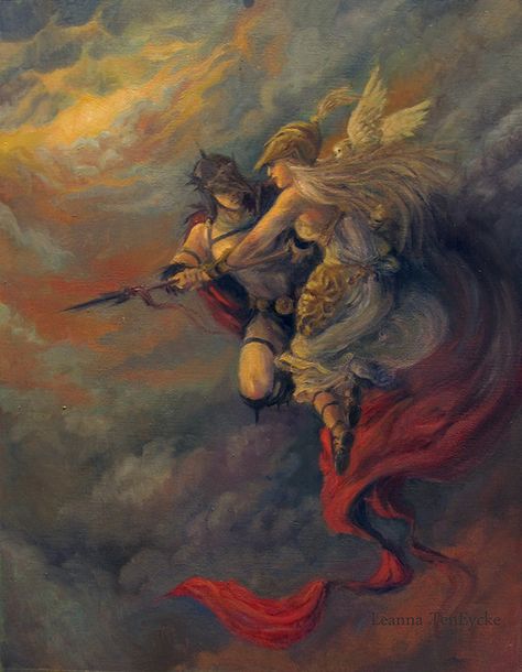 Ares God, Art Greek Mythology, Greek Paintings, Greek Mythology Gods, Classical Mythology, Greek Gods And Goddesses, Fantasy Magic, Greek Mythology Art, Athena Goddess