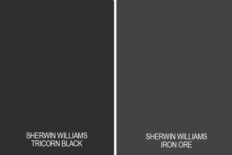 Black Paint Kitchen Cabinets, Best Black For Accent Wall, Painting Your Front Door Black, She Twin Williams Tricorn Black, Iron Mountain Vs Iron Ore Paint, Best Black Paint For Kitchen Island, Black Kitchen Island Paint Colors, Best Black Paint Color For Accent Wall, Iron Ore Sherwin Williams Exterior Front Door