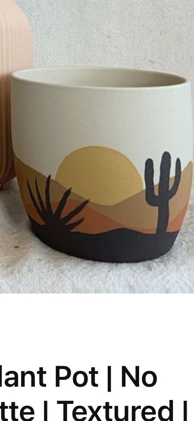 Desert Pottery Painting, Pottery Painting Ideas Cactus, Cactus Pottery Painting, Western Pottery Ideas, Painting Pottery Ideas Easy Inspiration, Ceramic Art Inspiration, Desert Pottery, Painting Pottery Ideas Easy, Cactus Pottery