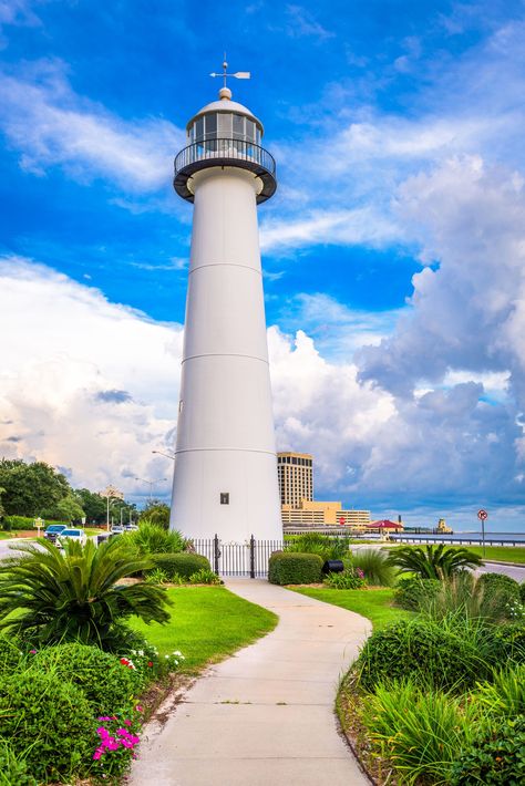 Biloxi Lighthouse, Mississippi countryliving Biloxi Lighthouse, Biloxi Beach, Lake Lighthouse, Biloxi Mississippi, Hatteras Lighthouse, Cape Hatteras Lighthouse, Lighthouse Lighting, Lighthouses Photography, Lighthouse Photos