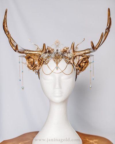 Fantasy Headpieces, Fawn Fairy, Dear Antlers, Antler Crown, Fantasy Crown, Egypt Project, Winter Deer, Pin Up Vintage, Headpiece Diy