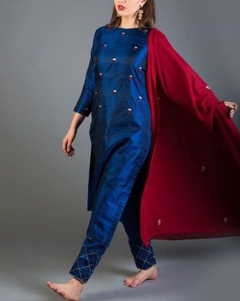 Plain dress designs Plain Dress Designs, Blue Churidar, Kurthi Design, Silk Kurti Designs, Indian Designer Suits, Salwar Designs, Subscribe My Youtube Channel, Pakistani Dresses Casual, Kurta Neck Design