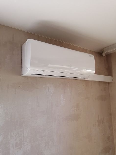 Split Ac In Bedroom, Ac Pipe Covering Ideas, Aircon Cover, Standing Air Conditioner, Living Room India, Ac Room, Ac Cover, Air Conditioner Cover, Ductless Mini Split