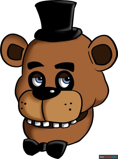 Learn How to Draw Freddy Fazbear from Five Nights at Freddy's: Easy Step-by-Step Drawing Tutorial for Kids and Beginners. #FreddyFazbear from #FiveNightsatFreddys #drawingtutorial #easydrawing. See the full tutorial at https://easydrawingguides.com/how-to-draw-freddy-fazbear-from-five-nights-at-freddys/ . Freddy Fazbear, Five Nights At Freddy's, To Draw, Drawings