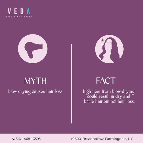 Hair is the first thing that comes to notice in the first impressions. keep them safe and healthy with the right information on it's care. . . . #MythVsFact #HairCareEssentials #NourishYourHair #HairCareTips #HairBeauty #HairGoals #HairConfidence #BlowDry #VedaSalon #VedaThreadingAndSalon First Impressions, Hair Care Tips, Blow Dry, Hair Goals, Hair Care, The First, Confidence, Hair