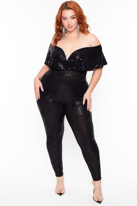 Affordable Plus Size Clothing, Jumpsuit With Pockets, Classic Style Outfits, Sequin Jumpsuit, Sequin Outfit, Party Inspo, Plus Size Brands, Bach Party, 25th Birthday