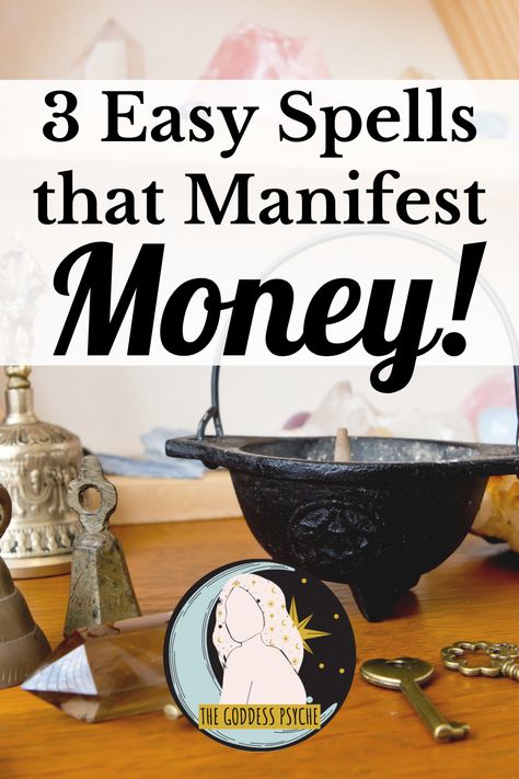 Spell For Money Wealth, Wicca Money Bowl, Simple Spells For Beginners Money, Easy Money Spells For Beginner Witches, Money Spells Witchcraft, Rituals For Money, Hoodoo Magic Money, Money Luck Spell, Money Spell For Someone Else