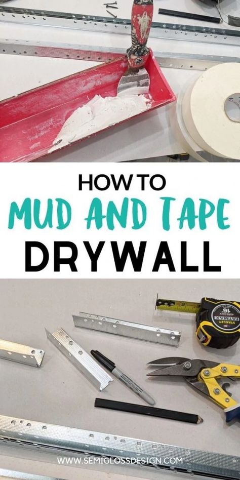 How To Finish Sheetrock Drywall, How To Tape And Mud Drywall, How To Mud Drywall, Mudding And Taping Drywall Tips, Construction Tips And Tricks, How To Texture Drywall, How To Finish Drywall, Garage Drywall, Drywall Diy