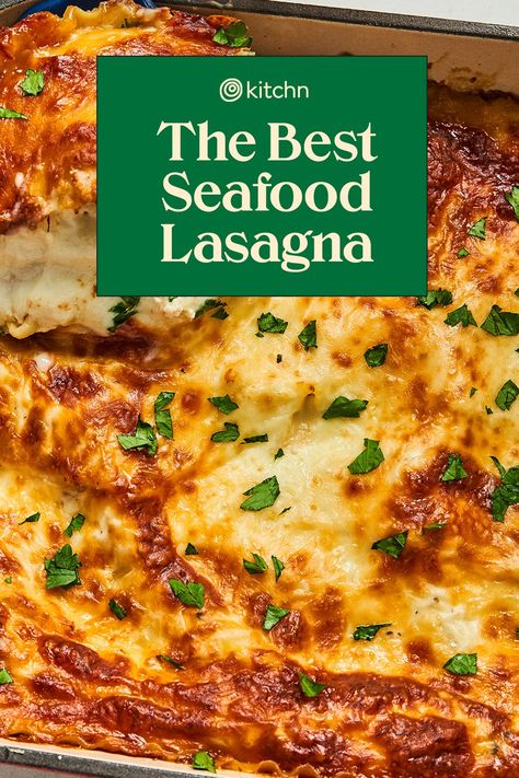 Creamy Seafood Lasagna, Seafood Lasagna Recipe Best, Sea Food Lasagna Recipe, Fish Lasagna Recipe, Seafood Lasagne Recipes, Crab Lasagna Recipes, Seafood Lasagna Recipe White Sauce, Seafood Lasagna Recipe Easy, White Seafood Lasagna