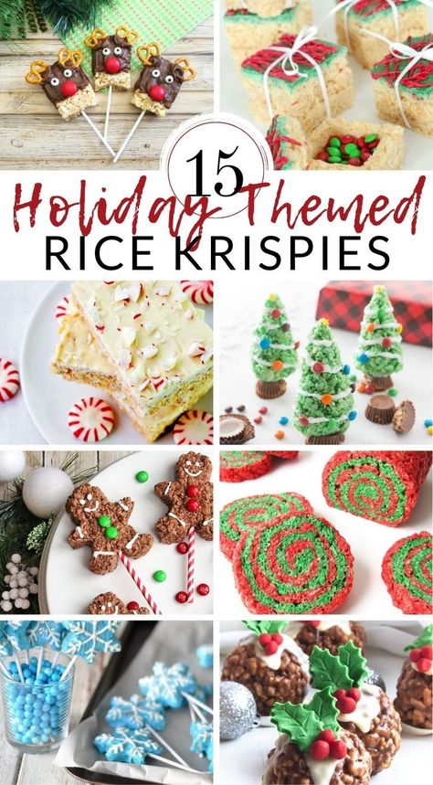 Christmas Treats Rice Krispies, Rice Krispie Treats For Christmas, Christmas Rice Crispy Treats Recipe, Easy Christmas Rice Krispie Treats, Rice Krispie Christmas Cookies, Holiday Rice Crispy Treats Christmas, Rice Krispy Trees Christmas Treats, Seasonal Rice Krispie Treats, Festive Rice Crispy Treats