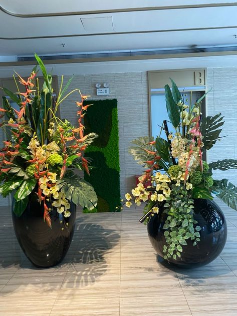 Hotel Flower Arrangements, Tall Flower Arrangements, Foliage Arrangements, Tropical Floral Arrangements, Hotel Flowers, Tropical Flower Arrangements, Large Floral Arrangements, Large Flower Arrangements, Corporate Flowers