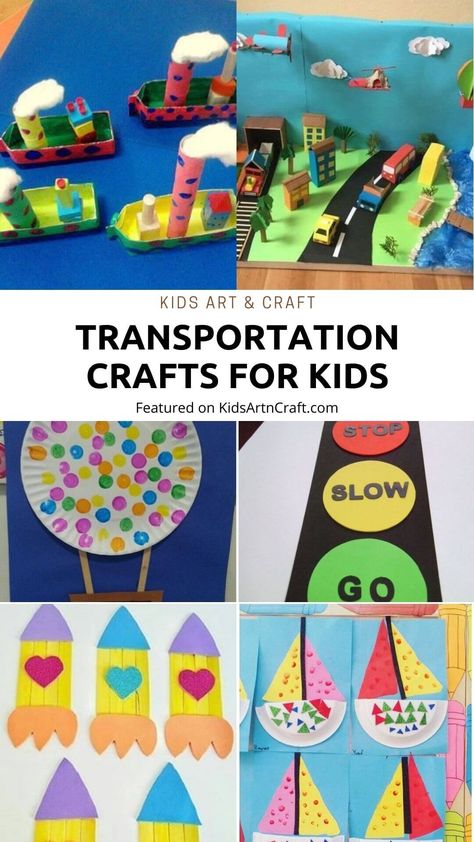 Transportation Crafts For Kids And Preschoolers Bike Activities For Kids, Transportation Crafts For Kids, Transportation Crafts For Preschoolers, Transportation Crafts For Toddlers, Preschool Transportation Crafts, 2nd Grade Crafts, Transportation For Kids, Transportation Birthday, Transportation Crafts