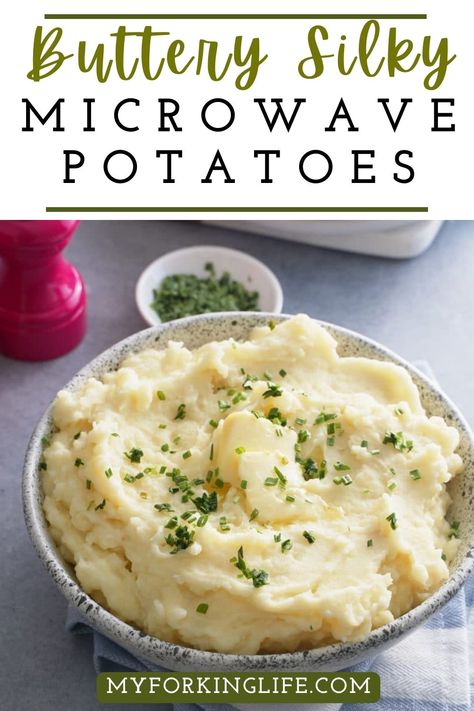 Whip up quick and creamy Microwave Mashed Potatoes with this easy recipe. In just minutes, you can enjoy perfectly mashed potatoes that are smooth, flavorful, and require minimal effort. Mashed Potatoes Microwave, Mashed Potatoes With Milk, Microwave Mashed Potatoes, Quick Mashed Potatoes, Microwave Potatoes, Smooth Mashed Potatoes, Potatoes On The Stove, Mashed Potatoes Recipe Easy, Potatoes In Microwave