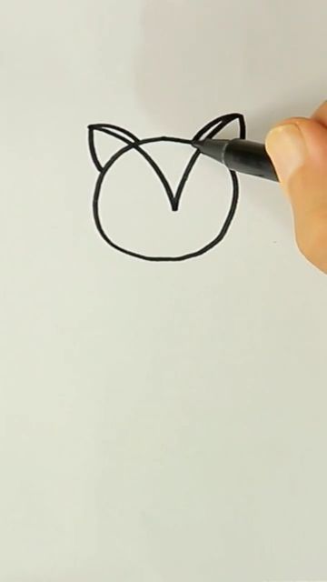 How To Draw A Cute Fox Easy, Fox Simple Drawing, Draw Fox Easy, Cute Easy Fox Drawings, How To Draw A Fox Easy Step By Step, Simple Fox Drawing, Cartoon Fox Drawing Easy, Smiling Fox Drawing, Fox Drawing Easy