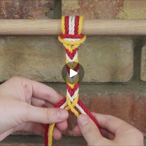 Kathy | Macrame Tutorials on Instagram: "Macrame tutorial // 6 strand fishtail braid!! This one would look great in a keychain, bracelet, plant hanger, dog collar, or as a bag strap. It looks great with multiple colors, or with just one. You can tie this braid off with a gathering knot, over hand knot, or any other stopper knot you love. . ✨Full tutorial + more is available on my YouTube channel (Gray Wonders - link in bio) . . . . . #macramé #macrameartistsworldwide #learnmacrame #craftsposure #diyprojects #videotutorial #fishtailbraid #howtobraid #macramelove #macrameknots #macramemakers #macramekeychain #macrame_community #fiberart #ihavethisthingwithtextiles #makerssupportingmakers #makeityourown #createathome #macrametutorial #diymacrame" Stopper Knot, Gathering Knot, Macrame Tutorials, Keychain Bracelet, Fishtail Braid, Macrame Knots, Macrame Tutorial, Bags Tutorial, Braided Strap