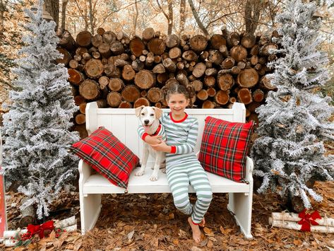 Indoor Christmas Photos, Poses Christmas, Christmas Pictures Kids, Christmas Couple Photos, White Bench, Mini Ideas, Photo Sets, Family Poses, Indoor Christmas