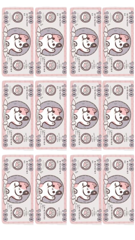 Cute Fake Money Printable, Fake Money Printable, Printable Paper Toys Templates, Lion Wallpaper Iphone, Paper Toy Printable, Money Template, Money Cat, Money Printables, Printable Sticker Sheets