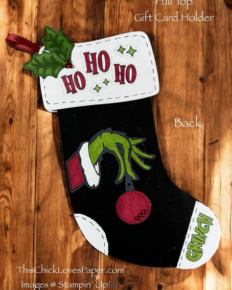 Couldn’t sleep last night, so I got to work on this Grinch stocking! 🎨 These SVG files could have easily been left in color, but I decided to put my Stampin’ Up! Stampin’ Blends markers to work instead. Look at the depth and dimension these markers added—it’s amazing how they bring everything to life! My little man called this one ‘the best one yet’—mission accomplished! 💚✨ #GrinchCrafts #StampinUp #StampinBlends #ChristmasCrafts #GiftCardHolder #CraftingWhenYouCantSleep #HandmadeHoliday #T... Diy Grinch Stocking, Grinch Stocking Diy, Grinch Stocking, Make A Grinch, Grinch Images, Grinch Crafts, When You Cant Sleep, Stampin Blends, Mission Accomplished