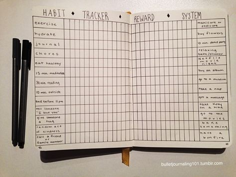 #bulletjournal #journaling #study #organize Habit Tracker Reward System  This is something I came up with on my own. I got inspired while making a chore chart for my students. When they do a certain task a certain number of times, they get a reward. Chore Board, Wreck This Journal, Reward System, Reward Chart, If You Love Someone, Sketchbook Journaling, Chore Chart, Journal Diary, Bullet Journal Ideas Pages