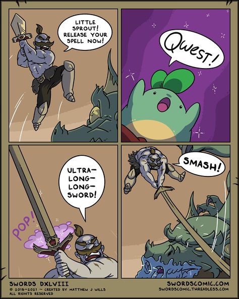 I Make Comics About A Fantasy World Where Everyone And Everything’s Weapon Of Choice Is A Sword (23 Pics) Create A Comic, Dnd Funny, Dnd Memes, Popular Characters, Fantasy Comics, D&d Dungeons And Dragons, Story Arc, How To Make Comics, Cute Stories