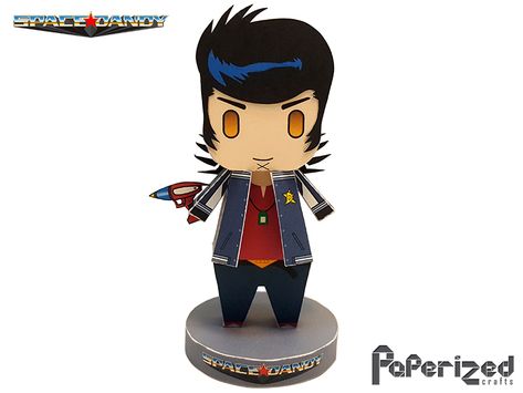 Paperized Crafts: Space Dandy Papercraft Paperized Crafts, Space Dandy, Alien Life Forms, Space Aliens, Life Form, Paper Toys, Dandy, Vault Boy, Paper Crafts