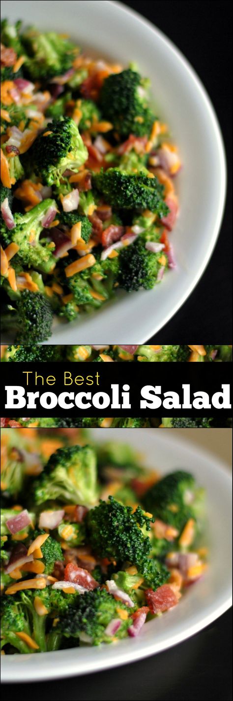 The Best Broccoli Salad | Aunt Bee's Recipes Aunt Bea, Broccoli Salads, Best Broccoli Salad, Salad Broccoli, Creamy Broccoli Salad, Red Salad, The Best Broccoli, Easy Broccoli Salad, Ms Recipes