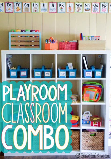 Playroom Homeschool Classroom Combination: Playroom Homeschool Classroom Combination Home Classroom Decor, Homeschool Room Design, Homeschool Room Organization, Playroom Classroom, Classroom Tour, Homeschool Room, Homeschool Classroom, Homeschool Life, Homeschool Planning