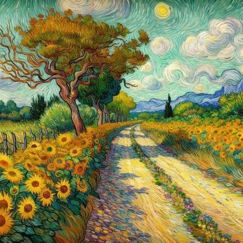 Vincent Van Gogh | DEFINE THIS MAN WITH JUST ONE WORD...🌸🎨 | Facebook Van Gogh Landscape Paintings, Vincent Van Gogh Inspired Art, Pinturas Van Gogh, Van Gogh Landscapes, Giant Canvas, Cafe Pictures, Master Paintings, Vincent Van Gogh Art, Vincent Van Gogh Paintings