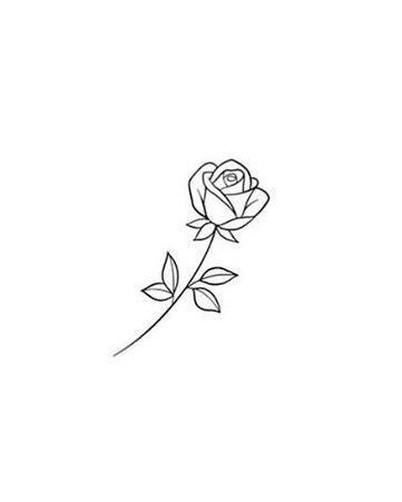 Single Rose Tattoos, Simple Rose Tattoo, Rose Drawing Tattoo, Small Rose Tattoo, Cross Tattoos, Small Tattoos Simple, Tatuaje A Color, Girly Tattoos, Single Rose