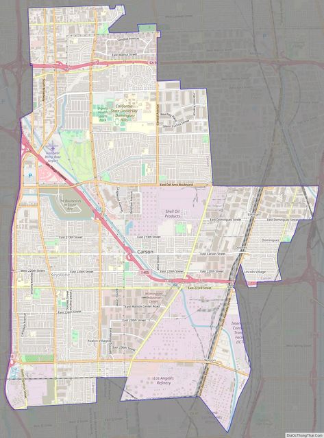 Road map of Carson. Map of Carson city, California Carson City, South Bay, Road Map, Los Angeles County, City Maps, The South, Angeles, California, Map