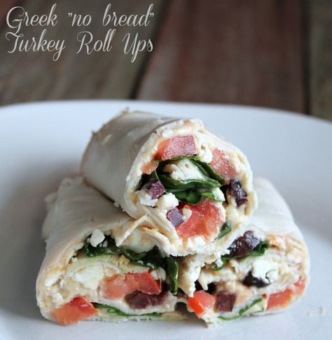 Greek "no bread" Turkey Roll Ups Bread Turkey, Turkey Roll, Turkey Roll Ups, Recipes Greek, Low Carb Lunch, Roll Ups, Diet Keto, Ww Recipes, Lunch Snacks