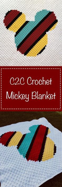 Corner to Corner Mickey Mouse Crochet Blanket Mickey Mouse Crochet Blanket, Mickey Mouse Crochet, Corner To Corner Crochet Blanket, Crochet Mickey Mouse, Crochet C2c Pattern, Mouse Crochet, C2c Crochet Blanket, Corner To Corner Crochet, Crochet Disney