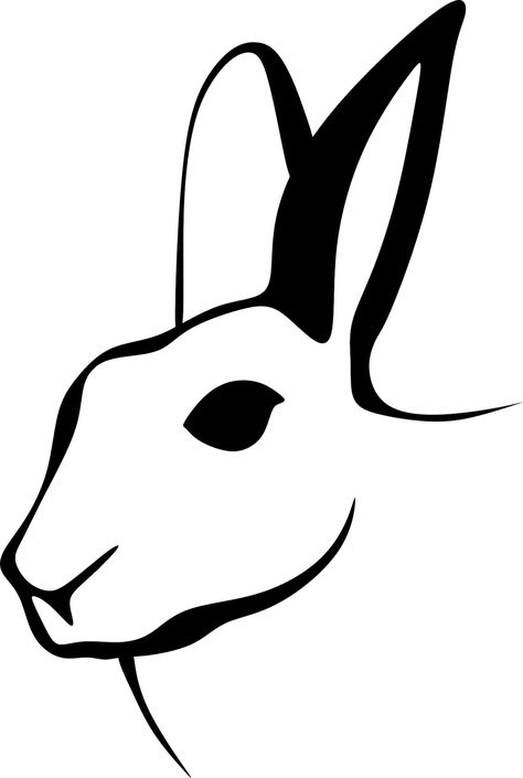 Rabbit Head Drawing, Raggy Dolls, Hare Rabbit, Head Drawing, Rabbit Head, Drawing Heads, Image Icon, Pluto The Dog, Silhouette Cameo