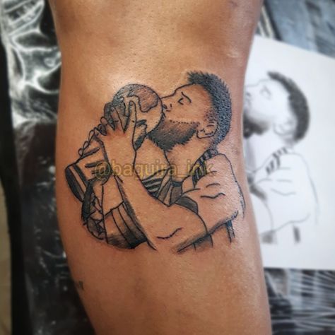 Messi World Cup Tattoo, Messi World Cup, Cup Tattoo, Messi Photos, Small Tattoos, World Cup, Tattoos, Quick Saves