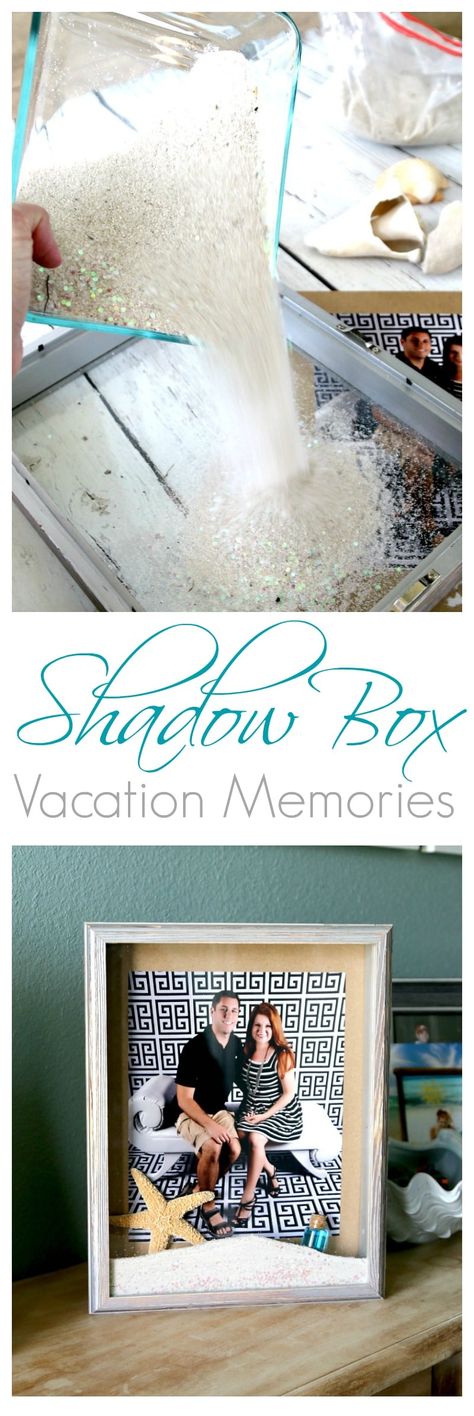 Beach Sand Crafts, Sand Diy, Beach Shadow Boxes, Picture Crafts, Beach Projects, Regalos Diy, Shadow Box Ideas, Memory Ideas, Beach Memories