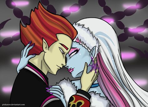 Heath And Abbey, Abbey X Heath, Slytherin Icons, Abby Bominable, Monster High Abbey, Spectra Vondergeist, Abbey Bominable, Arte Monster High, My Little Pony Poster