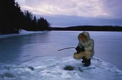 Ice Fishing. Yep, I live at and work year-round at a camp in Wisconsin, and can walk right out onto the lake I can see from my window, drill some holes, and potentially never buy food all winter. =) Fishing In Canada, Ice Fishing Tips, Ice Fishing Gear, Fishing Videos, Fishing Supplies, Catching Fish, Ice Fishing, Trout Fishing, Carp Fishing