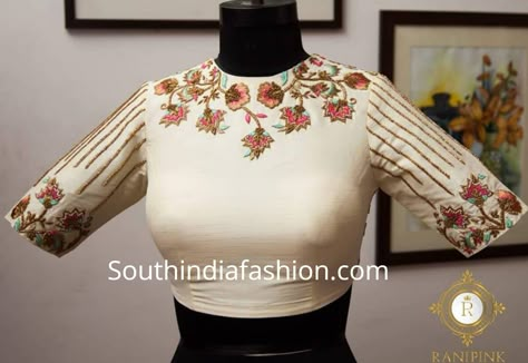 Latest Maggam Work, Work Blouse Designs, Blouse Designs High Neck, Maggam Work Blouse, Wedding Saree Blouse, Wedding Saree Blouse Designs, Fashionable Saree Blouse Designs, Sari Blouse Designs, Blouse Designs Indian