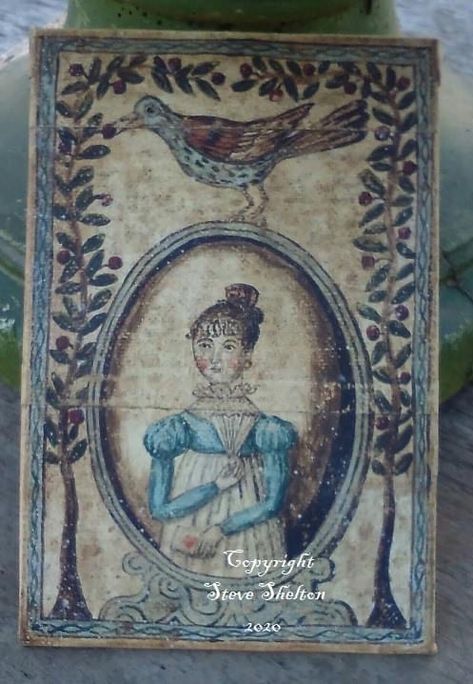 Primitive Art Folk, Antique Folk Art Primitive, Primitive Painting, Antique Folk Art, Blackwork Embroidery, Scandinavian Folk Art, American Folk Art, Hand Painted Furniture, Naive Art