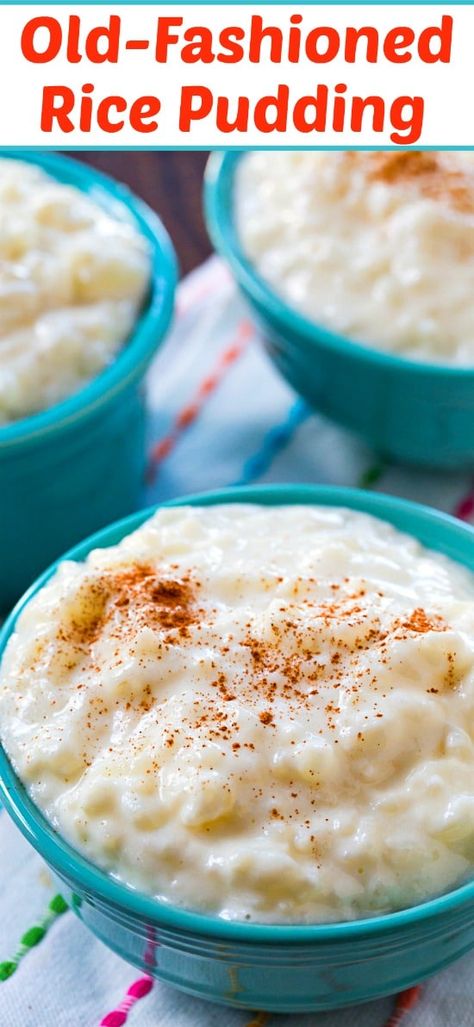 Old-Fashioned Rice Pudding #dessert #easyrecipe #rice Rice Pudding Recipe Easy, Old Fashioned Rice Pudding, Keto Pudding, Puding Roti, Malva Pudding, Oreo Desserts, Rice Pudding Recipes, Creamy Rice Pudding, Oreo Pudding