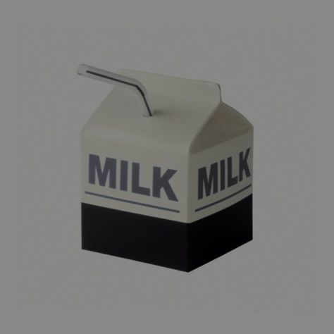 Milk Carton Aesthetic, Milk Carton, Black Milk, Milk, Silver, Black