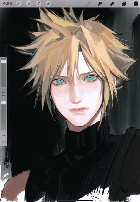 Cloud Fanart, Final Fantasy Fanart, Cloud Strife Fanart, Ff7 Fanart, Ff7 Remake, Male Faceclaims, Final Fantasy Vii Cloud, Final Fantasy Sephiroth, Black Mold