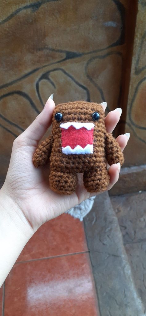 Domo Kun Crochet Pattern, Crochet Domo Kun, Domo Hat Crochet, Domo Crochet Pattern, Crochet Domo Hat, Domo Kun Hat, Cute Things To Crochet For Boyfriend, Things To Crochet For Boyfriend, Domo Keychain